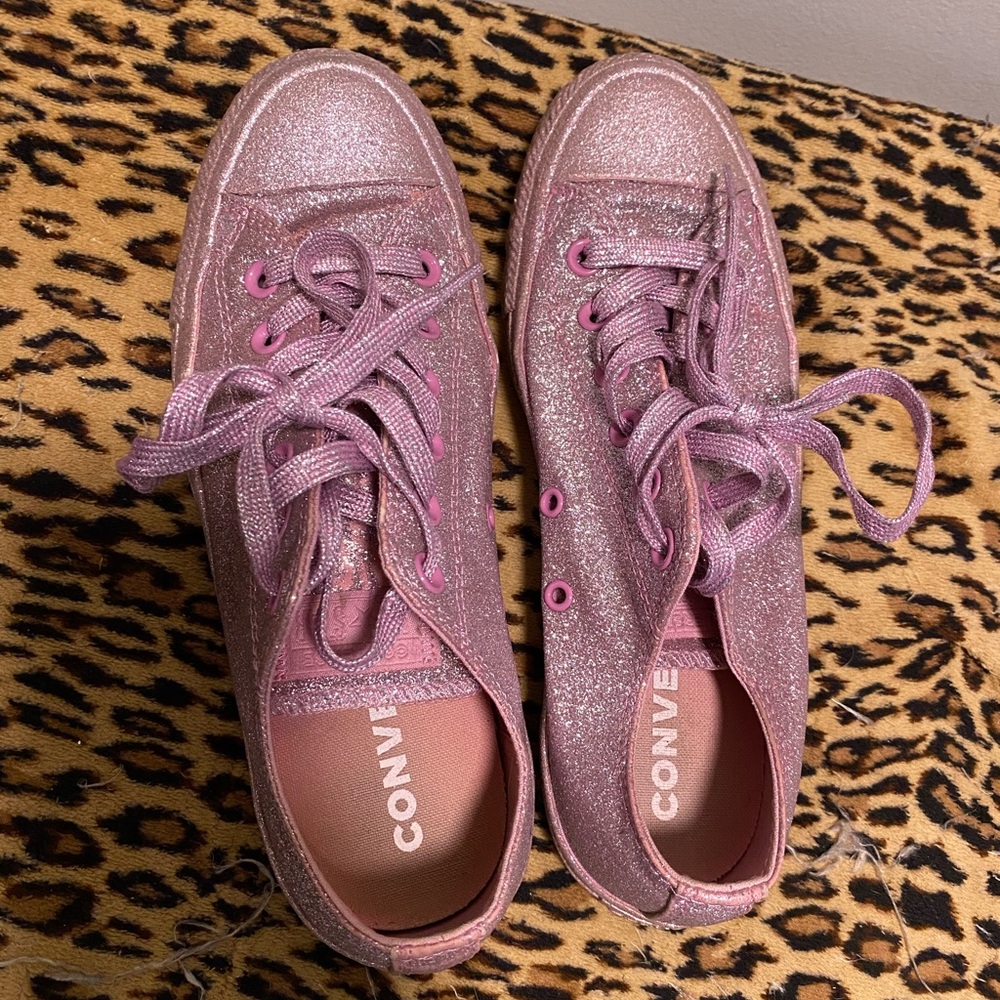 Converse Women's Glittery Pink Sneakers